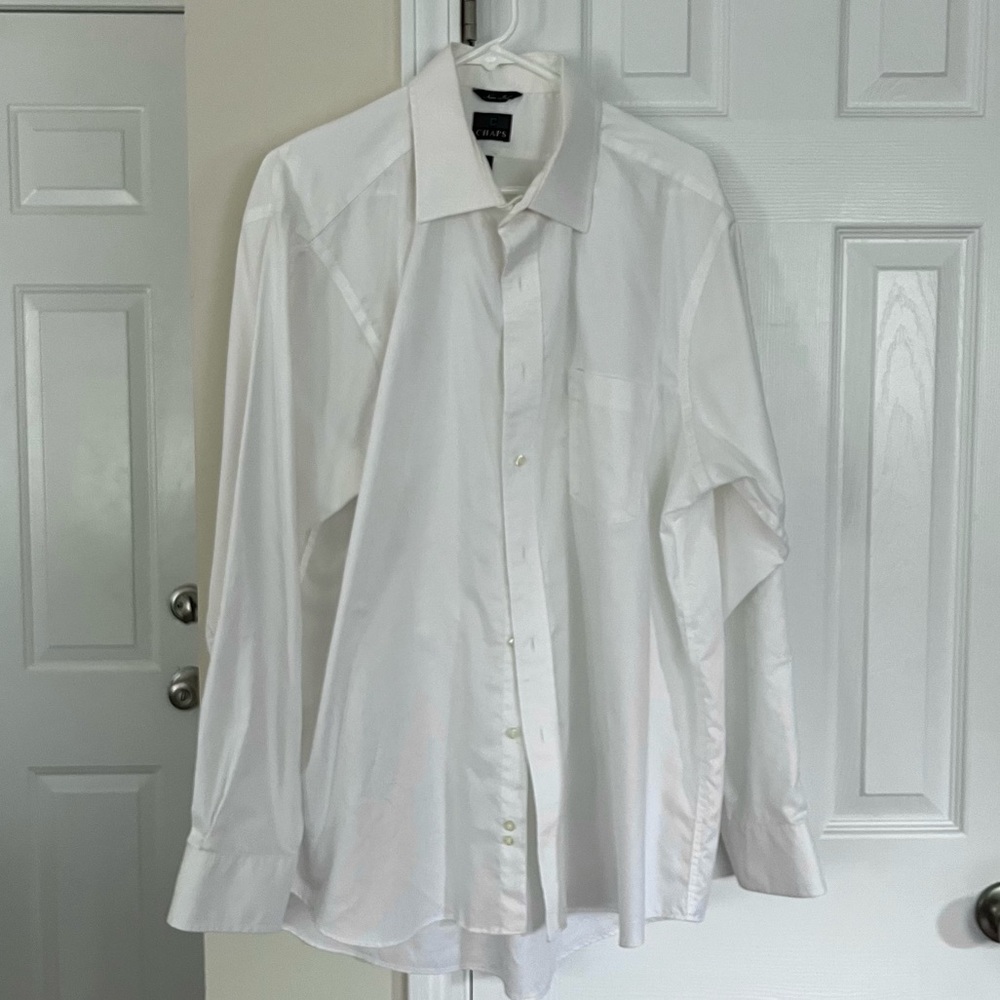 Chaps white button down shirt